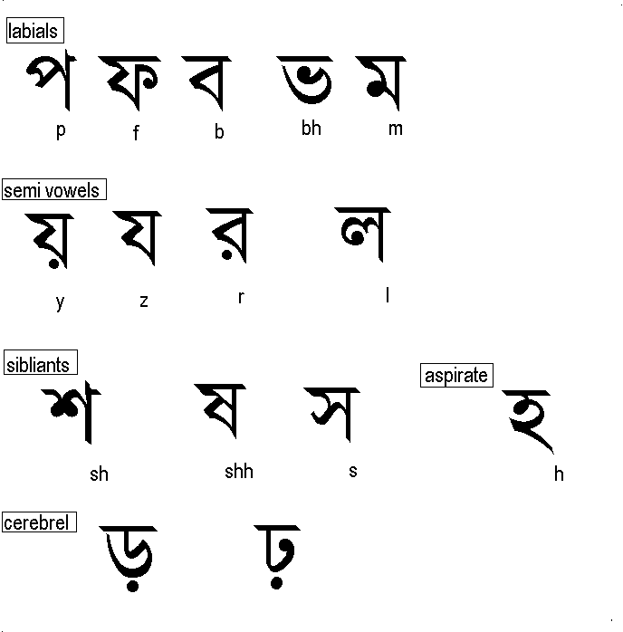 bengali alphabet chart pdf